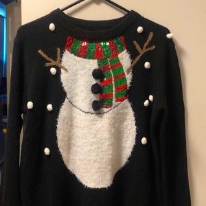 Holiday Sweater Snowman/ Reindeer Size Medium